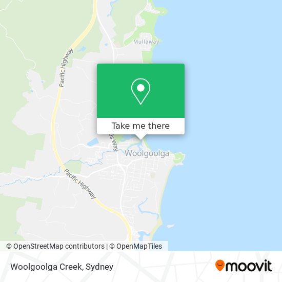 Mapa Woolgoolga Creek