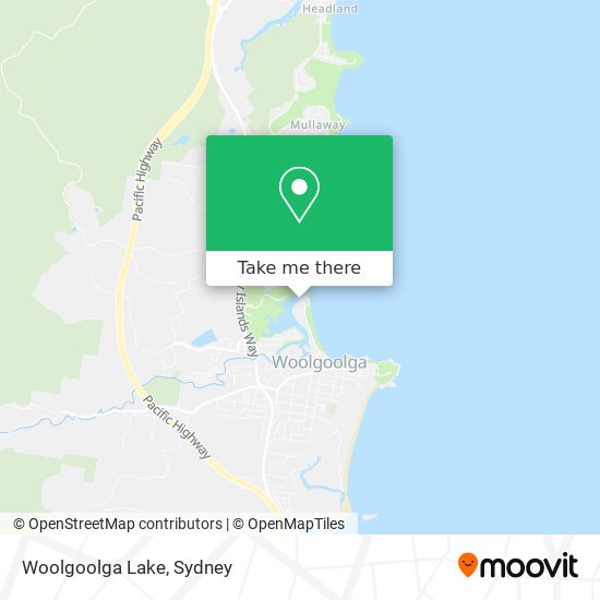 Woolgoolga Lake map