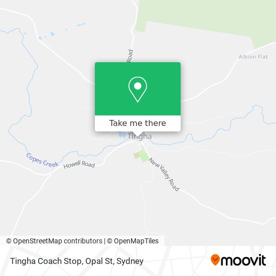 Mapa Tingha Coach Stop, Opal St