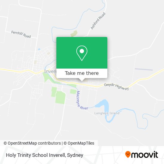 Holy Trinity School Inverell map
