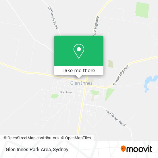 Mapa Glen Innes Park Area