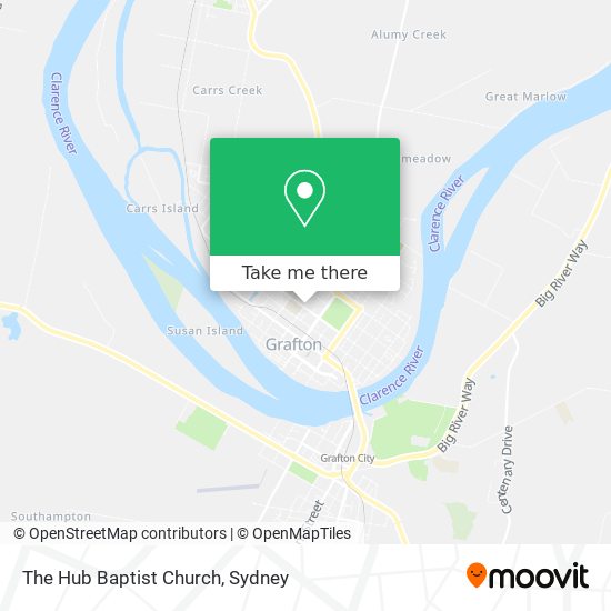 The Hub Baptist Church map
