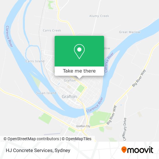 HJ Concrete Services map