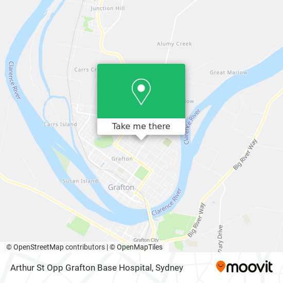 Arthur St Opp Grafton Base Hospital map