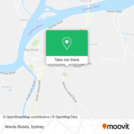 Wards Buses map