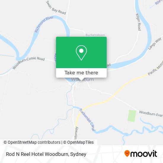 Rod N Reel Hotel Woodburn map