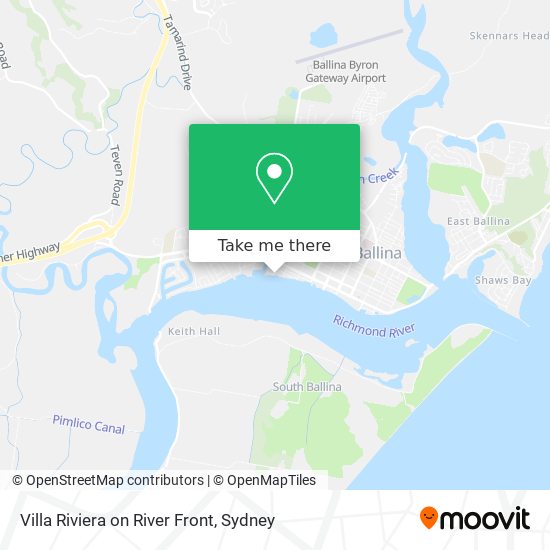 Villa Riviera on River Front map