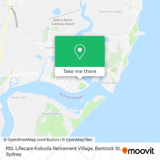 RSL Lifecare Kokoda Retirement Village, Bentinck St map