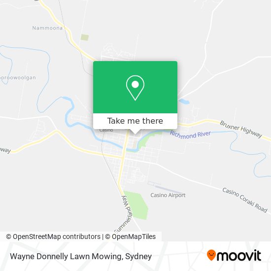 Wayne Donnelly Lawn Mowing map