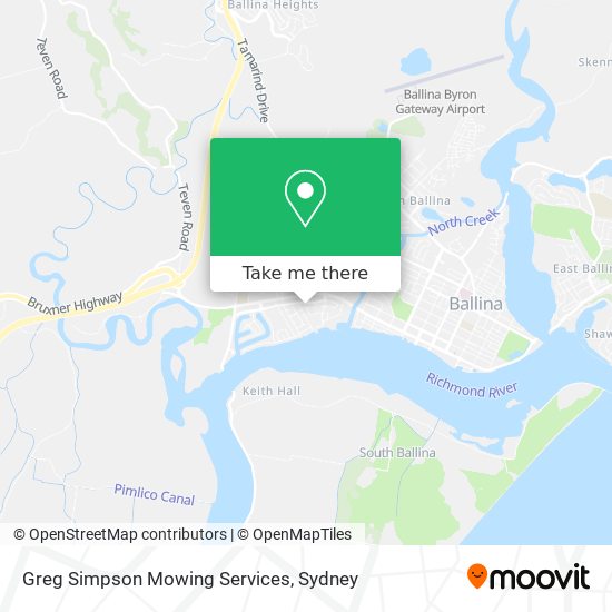 Greg Simpson Mowing Services map
