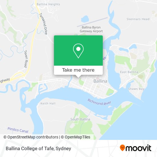 Ballina College of Tafe map