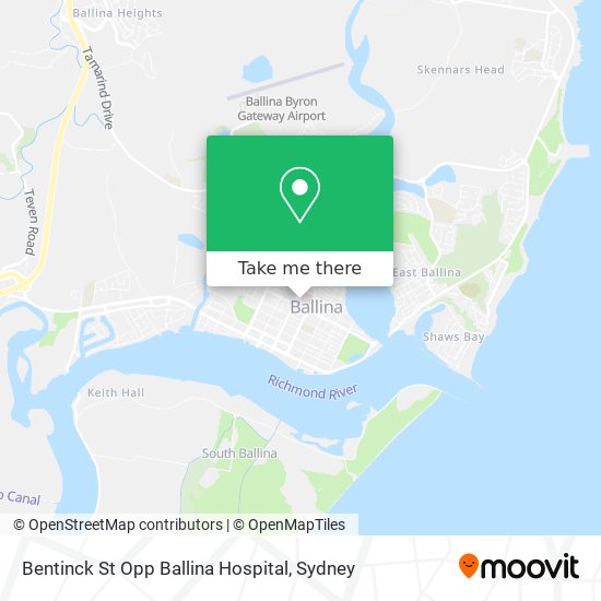 Mapa Bentinck St Opp Ballina Hospital