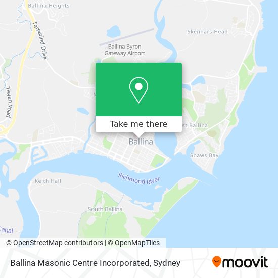 Ballina Masonic Centre Incorporated map