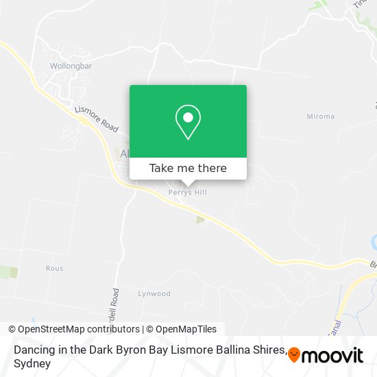 Dancing in the Dark Byron Bay Lismore Ballina Shires map