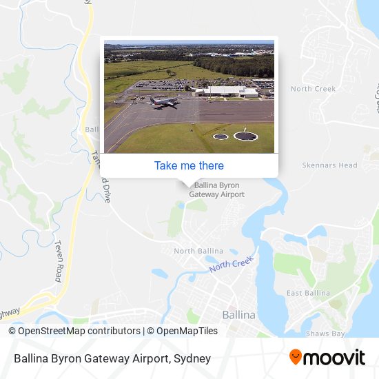 Ballina Byron Gateway Airport map