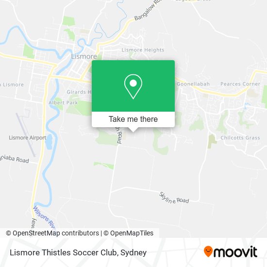 Lismore Thistles Soccer Club map