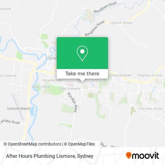 After Hours Plumbing Lismore map