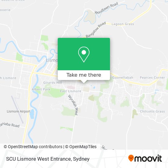 SCU Lismore West Entrance map