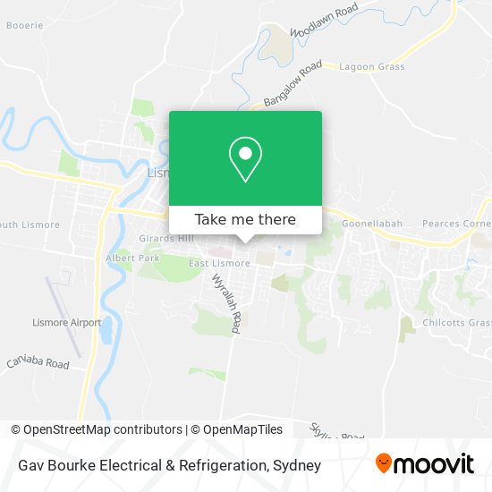 Gav Bourke Electrical & Refrigeration map