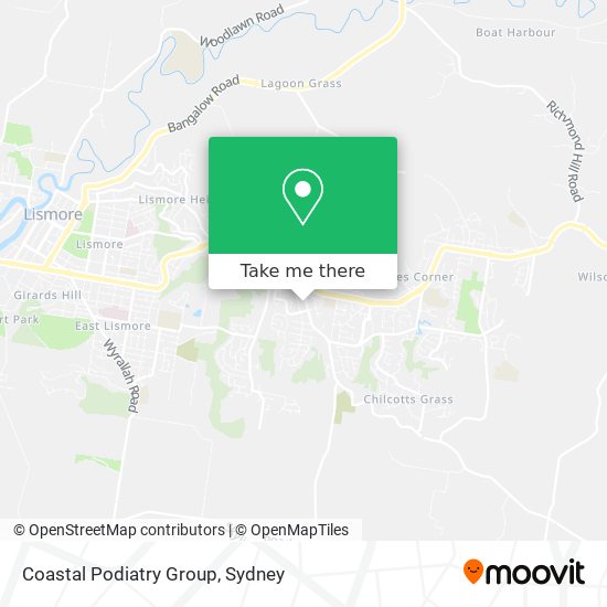 Coastal Podiatry Group map