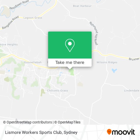 Mapa Lismore Workers Sports Club