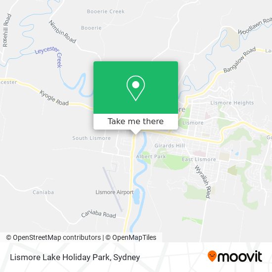 Lismore Lake Holiday Park map