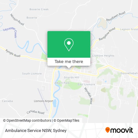 Mapa Ambulance Service NSW