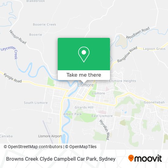 Browns Creek Clyde Campbell Car Park map