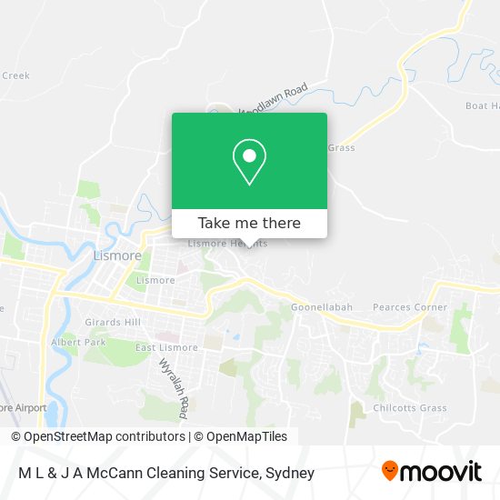 Mapa M L & J A McCann Cleaning Service