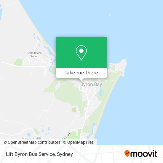 Mapa Lift Byron Bus Service