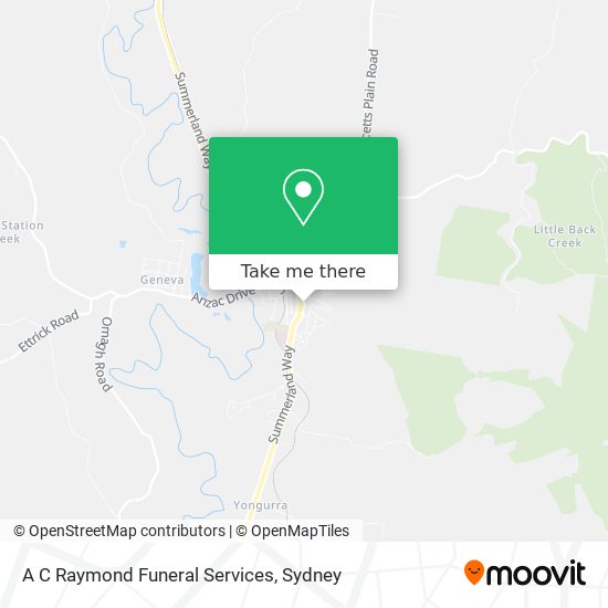 A C Raymond Funeral Services map