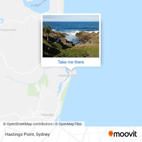 Mapa Hastings Point