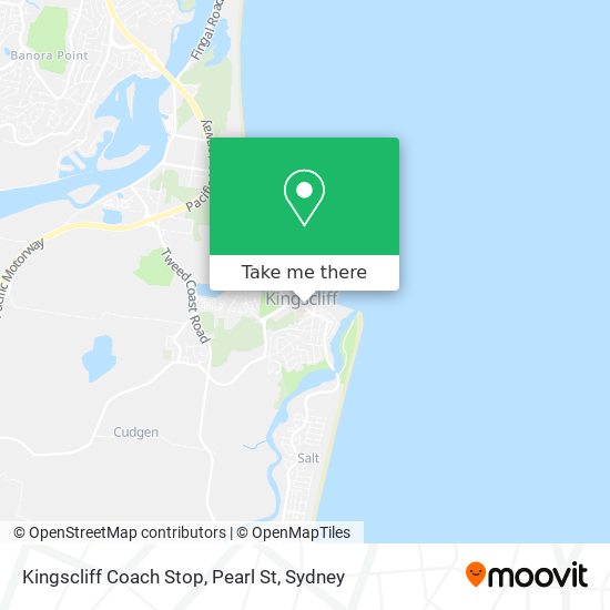 Kingscliff Coach Stop, Pearl St map
