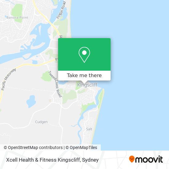 Mapa Xcell Health & Fitness Kingscliff