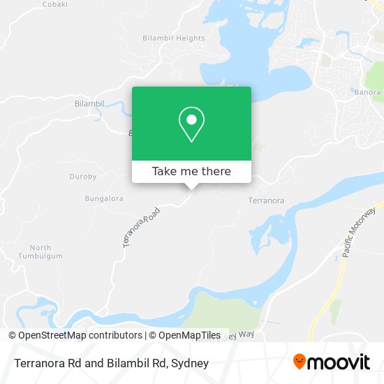 Terranora Rd and Bilambil Rd map