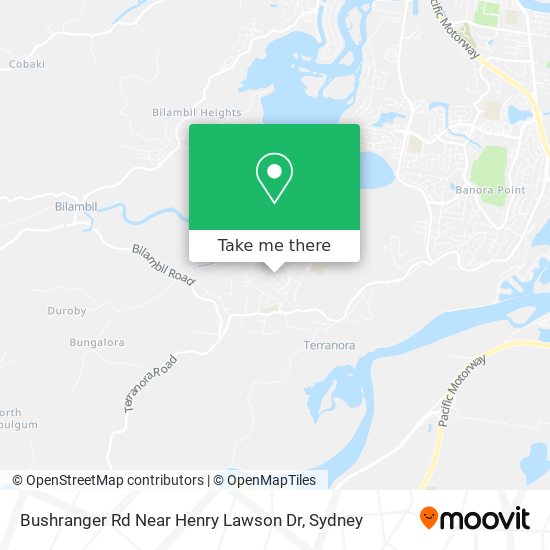 Bushranger Rd Near Henry Lawson Dr map