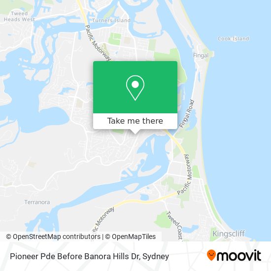 Pioneer Pde Before Banora Hills Dr map