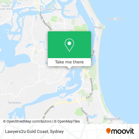 Lawyers2u Gold Coast map