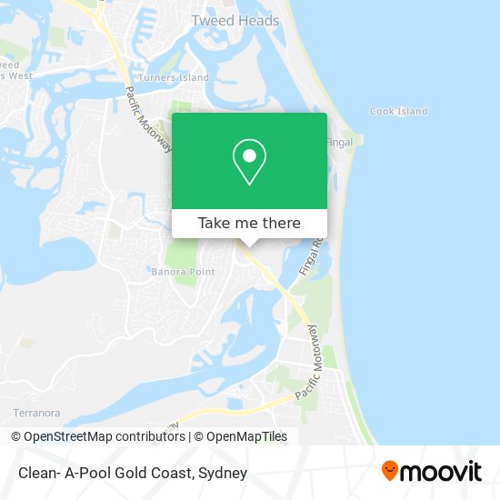 Mapa Clean- A-Pool Gold Coast