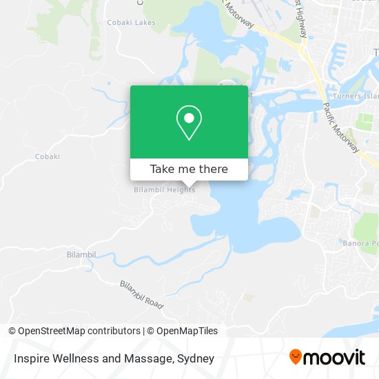 Inspire Wellness and Massage map