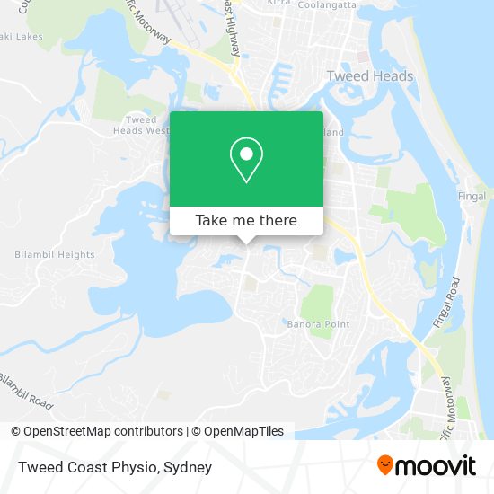 Tweed Coast Physio map