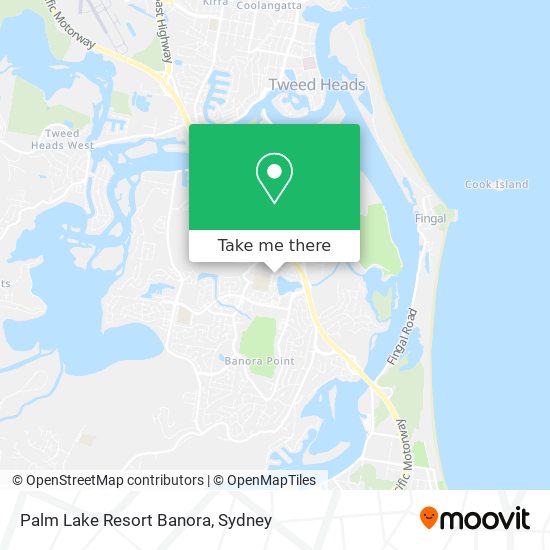 Palm Lake Resort Banora map