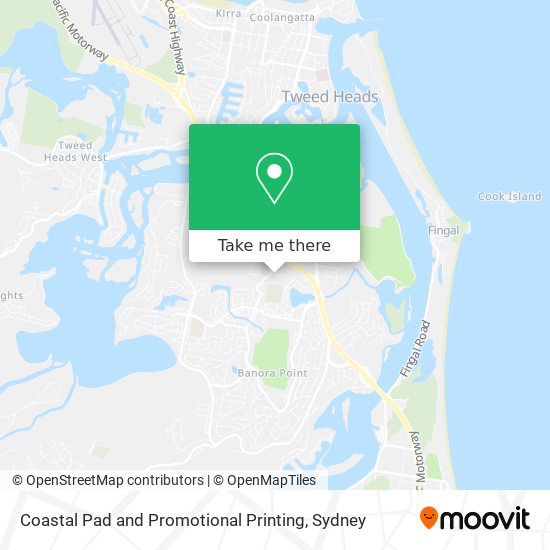 Coastal Pad and Promotional Printing map