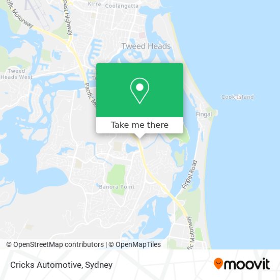 Cricks Automotive map