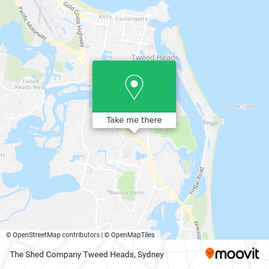 The Shed Company Tweed Heads map