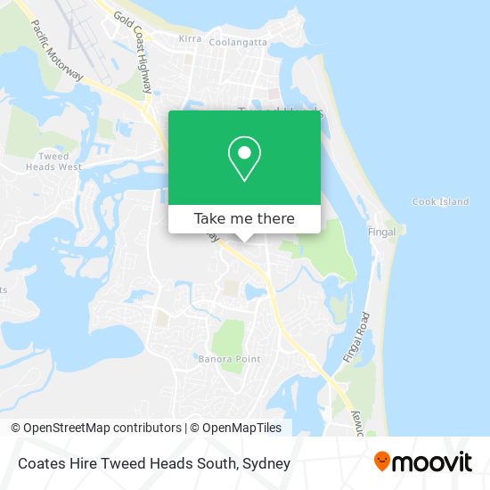 Coates Hire Tweed Heads South map