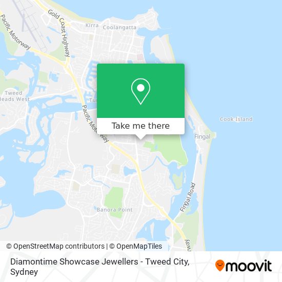 Mapa Diamontime Showcase Jewellers - Tweed City