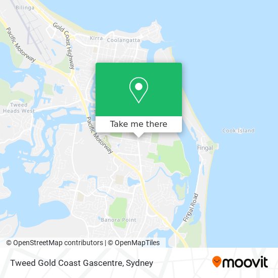 Mapa Tweed Gold Coast Gascentre