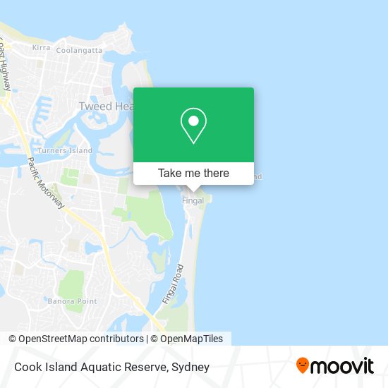Cook Island Aquatic Reserve map