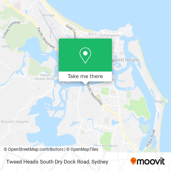 Tweed Heads South Dry Dock Road map